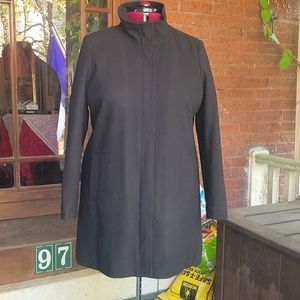 New Land's End Black Wool Coat, size 18